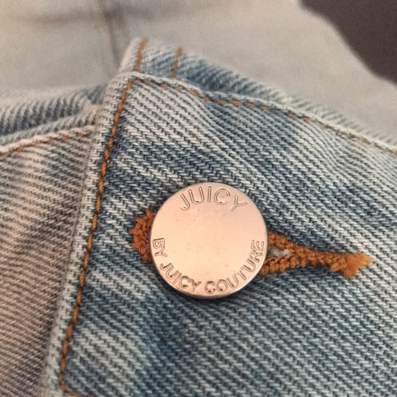 🆕 Juicy Couture Tattoo Patch Denim Jacket L - Picture 10 of 13